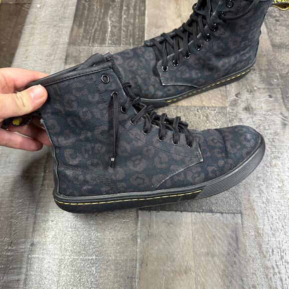 Dr. Martens Womens Sheridan Printed Animal Print HighTop Lace Up Canvas Boots 9 - Picture 16 of 16